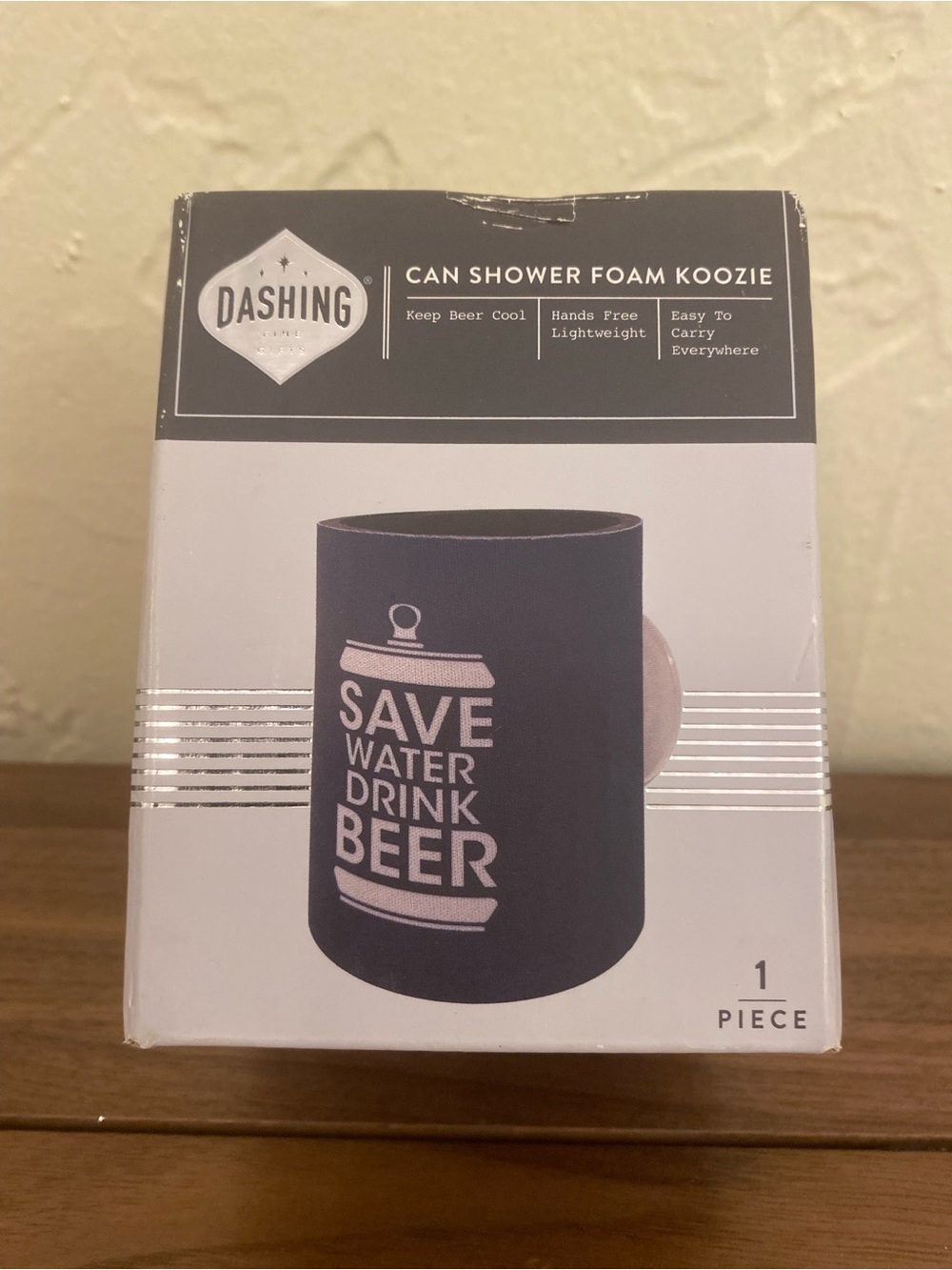 Dashing Shower Can Koozie Save Water Drink Beer Suction Cup Holder